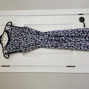 H by Halston Wabi Sabi Blue and Pink Dress High Low Hem Size 10